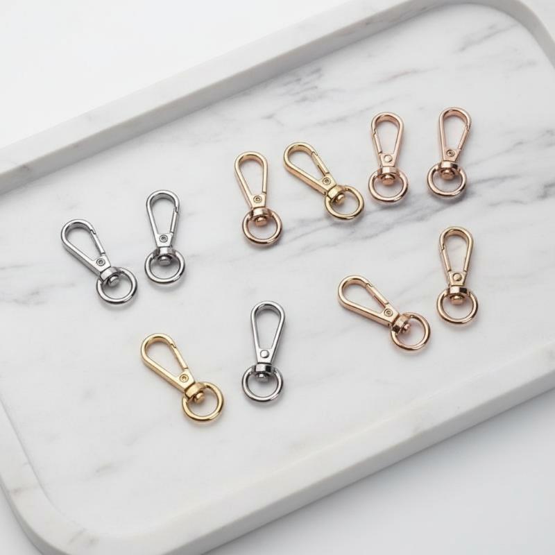 Lobster Clasp Silver - 2/10/20 stuks draaibare karabijnhaken goud zilver