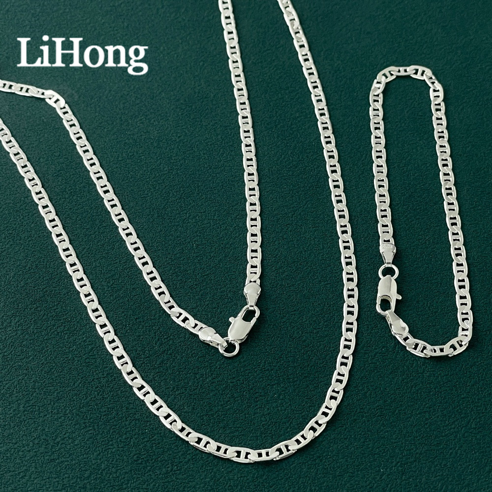 Lobster Clasp Silver - LihongWholesale Heren 925 Sterling Zilveren Ketting