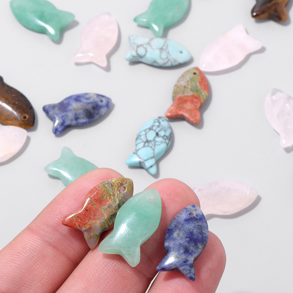 2 Stuks Vis Vorm Natuursteen H - Jewelry Making Gemstones recensie en prijs