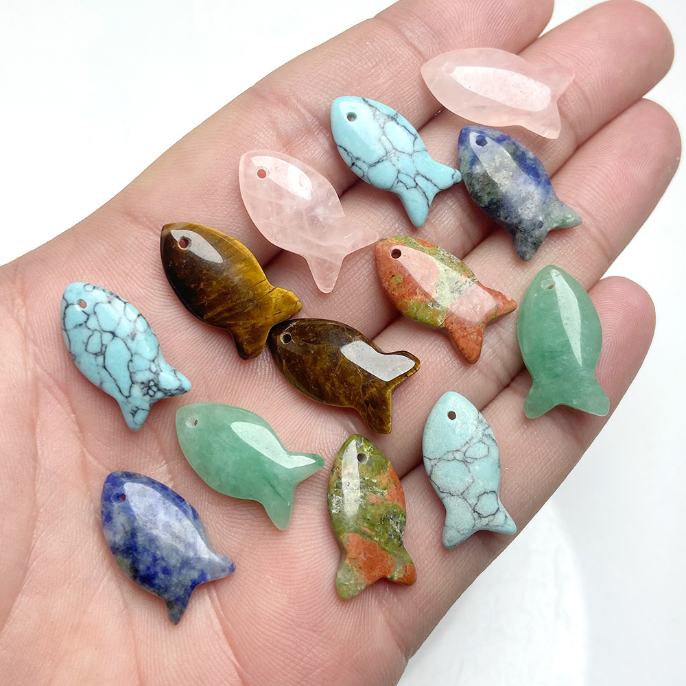 2 Stuks Vis Vorm Natuursteen H - Jewelry Making Gemstones recensie en prijs